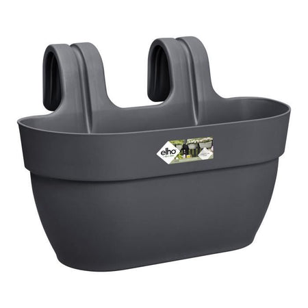 ELHO - Vaso da fiori - Vibia Campana Easy Hanger Medium - Antracite - Balcone esterno - L 24,1 x P 36 x H 26,5 cm