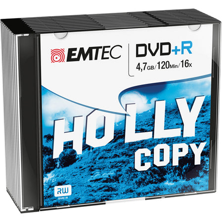 Conf. Da 10 Pz Dvd+R Emtec4,7Gb 16X Slim Case