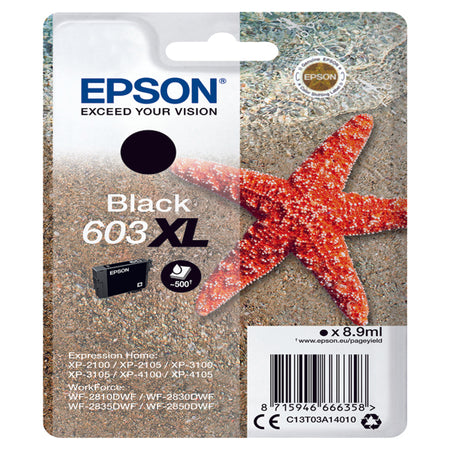Cartuccia Di Inchiostro Epson Nero Serie 603Xl Stella Marina