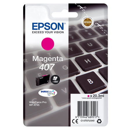 Cartuccia Epson Magenta 407L 38,1 Ml
