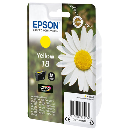 Cartuccia Giallo Epson Claria Home Serie 18/Margherita In Conf. Blister Rs