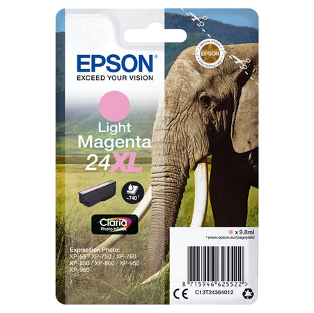 Cartuccia Magenta-Chiaro Claria Photo Hd Serie 24 Elefante