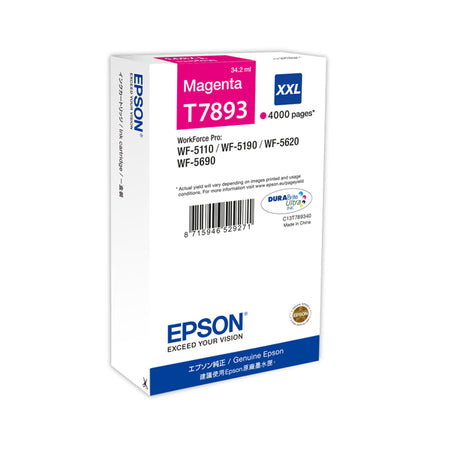 Tanica Inchiostro A Pigmenti Magenta Epson Durabrite Ultra Serie T789 Xxl