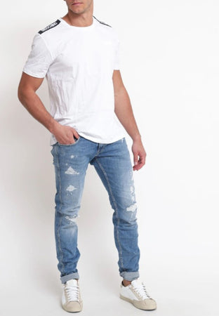 moschino T-SHIRT T-SHIRT COTTON STRETCH 2PK da uomo