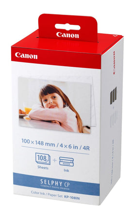 ORIGINALE Canon Value Pack differenti colori KP-108IN 3115B001 100 x 148 mm, 108 fogli, 3 cartucce colorate