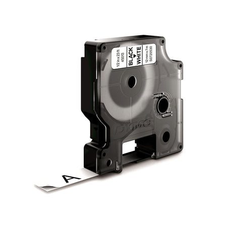 ORIGINALE DYMO Nastro Nero su bianco S0720530 45013 12mm x 7m, Standard-D1-ruolo