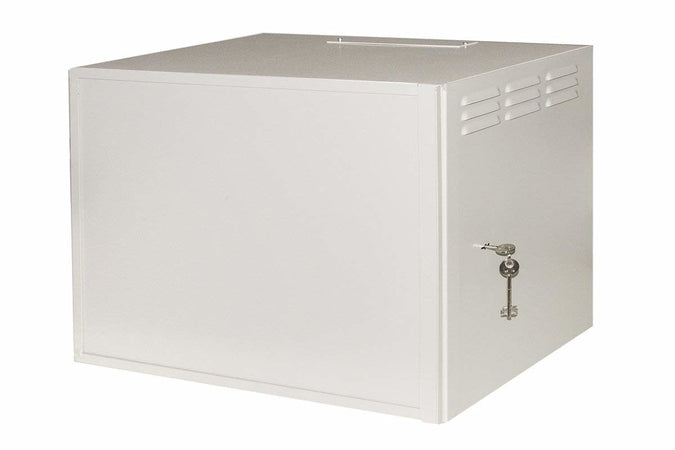 Armadio Rack 19 6U Porta In Ferro Antivandalismo Con Serratura Antieffrazione Grigio Cm 40X56X33 (Pxlxa)