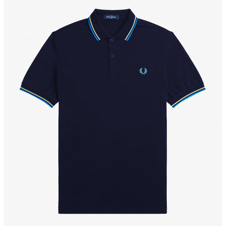 Fred Perry Polo Con Doppia Riga Uomo Regolar Fit Polo Maniche Corte Con Colletto