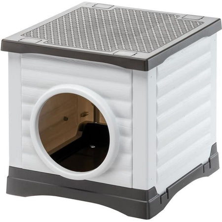 Nicchia - FERPLAST - PETVILLA 50 - 38,5 x 43 x 38,5 cm - Bianco / Grigio