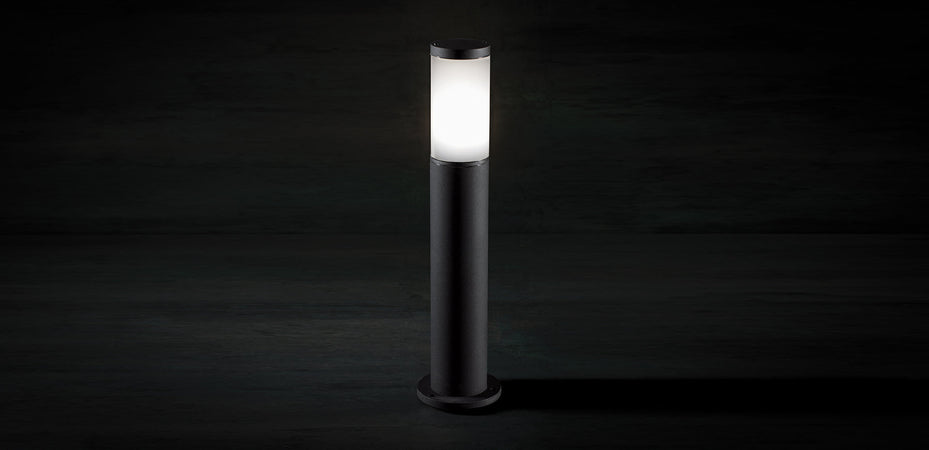 Lanterna a paletto "Fidel" lampada da esterno in alluminio h 55 cm