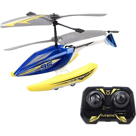 Helicóptero teledirigido - FLYBOTIC - Helico Aqua Blaze - 19 -5 cm - amarillo y negro - 8 aos