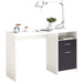 Scrivania JACKSON - Decoro bianco P/nero - L123 x A76,5 x P50 cm - Made in Germany