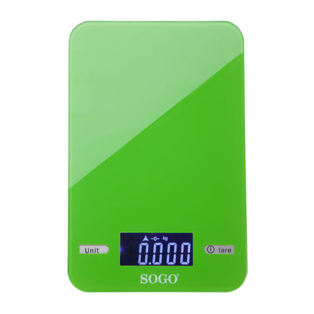 SOGO BILANCIA da cucina elettronica vetro temperato verde