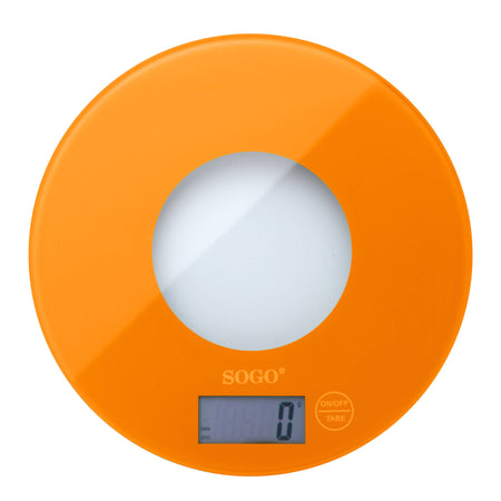 SOGO Bilancia elettronica in vetro colorato arancione