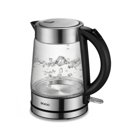 SOGO Bollitore di vetro 2200W / 1.7L / autospegnimento /