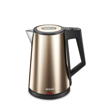 SOGO Bollitore a tre strati acciaio inox oro / 1830W / 1.7L / autospegnimento