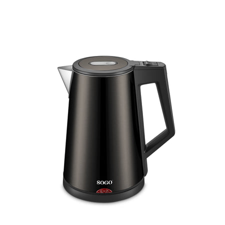 SOGO Bollitore a tre strati acciaio inox nero / 1830W / 1.7L / autospegnimento