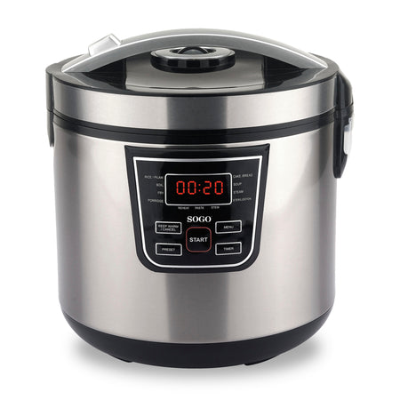 SOGO Robot da cucina multifunzione 11 opzioni di cottura/ 860W / 5L / + ricettario / acciaio inox