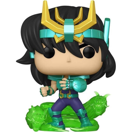 Figura Funko Pop! - Saint Seiya - Shiryu Dragón - 10 cm - Armadura Verde - Detalles cuidados