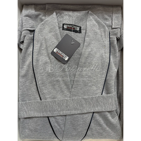 Fascino Giacca da Camera per Uomo in Cotone Jersey Leggero 2503S37