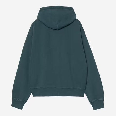 Felpa Carhartt W Nelson jkt Deep Lagoon Garment dyed