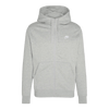 Felpa Nike Club Fleece hoodie zip dark grey