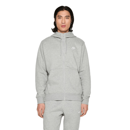 Felpa Nike Club Fleece hoodie zip dark grey