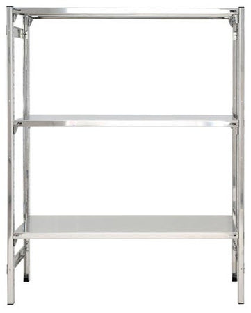 Scaffale per settore alimentare in acciaio inox con piani ad incastro cm. 140x50x150h