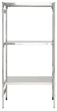 SCAFFALATURA acciaio inox per ristoranti e cucine con piani lisci ad incastro cm. 60x50x150h