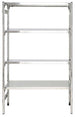 Scaffale in acciaio inox a gancio con piani ad incastro cm. 110x30x200h