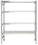 Scaffalatura modulare inox con piani ad incastro cm. 160x30x200h