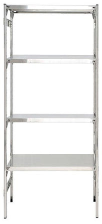 Scaffale inox a gancio con piani ad incastro cm. 60x40x200h