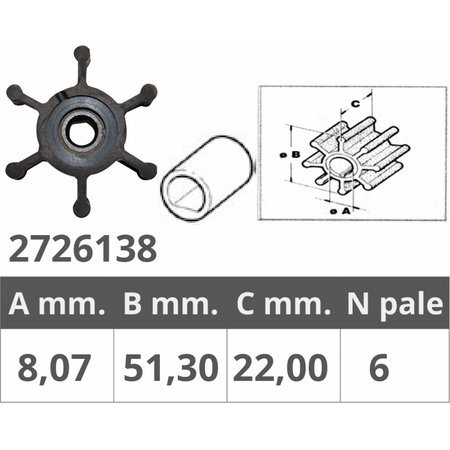 Girante Jabsco 6303 John. 09-824 P