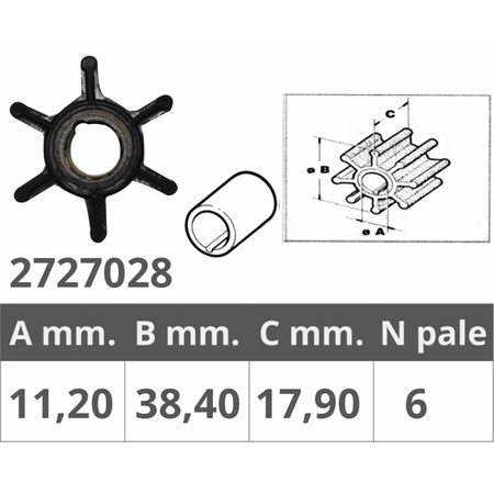 Girante Johnson/Ev. 2/4T 4/8 Hp
