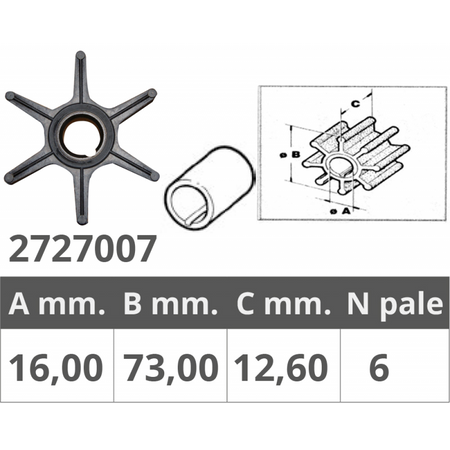 Girante Mercury 2/4T 18-50 Hp
