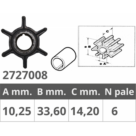 Girante Mercury 2T Tohatsu 2/4T