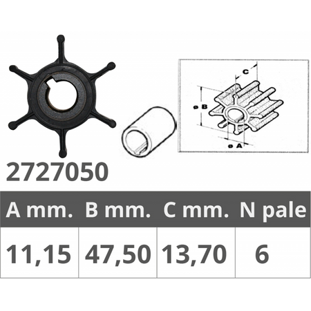 Girante Yamaha 2T 2 Hp