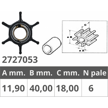 Girante Yamaha 2T 6-8 Hp