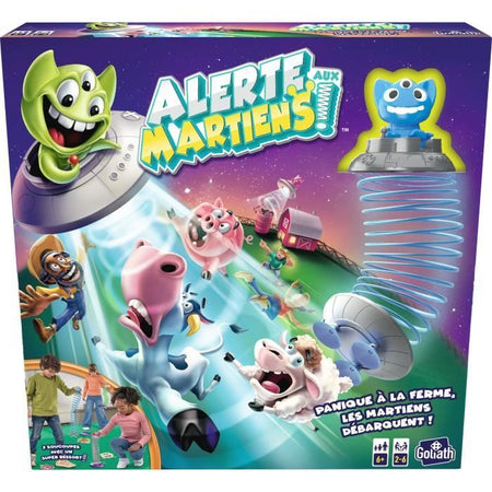 Giochi da tavolo - GOLIATH - Allerta i marziani - Elimina gli animali e guadagna punti! 6 anni