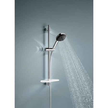 Set doccia con soffione a 2 getti, asta, flessibile e mensola - GROHE Vitalio Comfort 110 26929001 - Risparmio idrico - Cromo