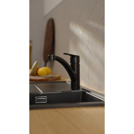 GROHE Start - 324412432 - Rubinetto cucina - Miscelatore monocomando lavello - Nero opaco - Bocca bassa - Rotazione 140