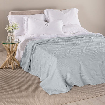 Copriletto Non Trapuntato In Raso Jacquard Garda Matrimoniale - Caleffi