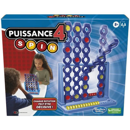 Power 4 Spin con griglia rotante, gioco da tavolo, per 2 giocatori, per bambini dagli 8 anni in su