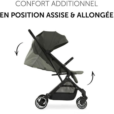 HAUCK - Passeggino compatto - TRAVEL N CARE - 4 ruote - Chiusura con 1 mano - Oliva