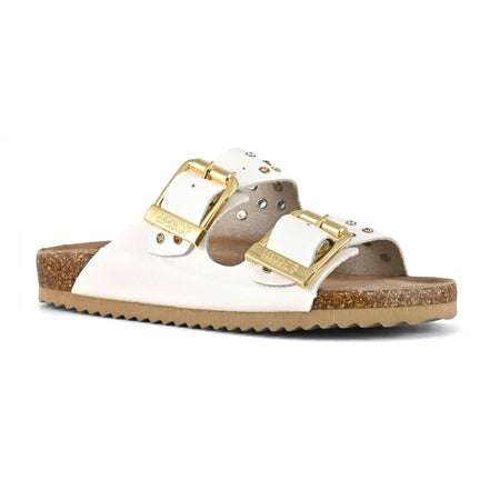 Colors of California Sandalo doppia fascia in nabuk con strass
 scarpe donna
HC.BIO501/WHI