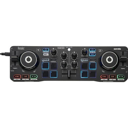 HERCULES STARLIGHT - Controller DJ USB - 4 pad x 4 modalità - Scheda audio integrata - Serato DJ Lite incluso
