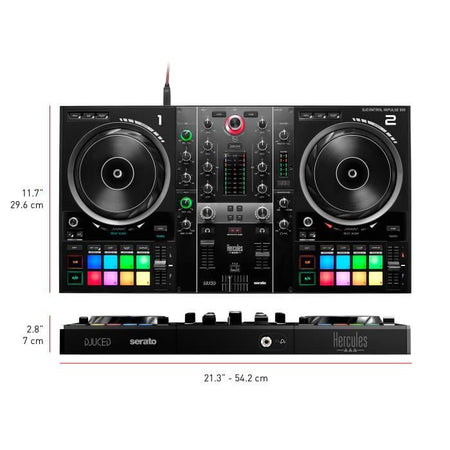 HERCULES DJCONTROL INPULSE 500 - Controller DJ - Interfaccia audio e mixer hardware integrato