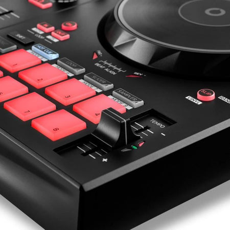 HERCULES DJCONTROL INPULSE 300 MK2 - Controller DJ USB - 2 canali con 16 pad e scheda audio integrata