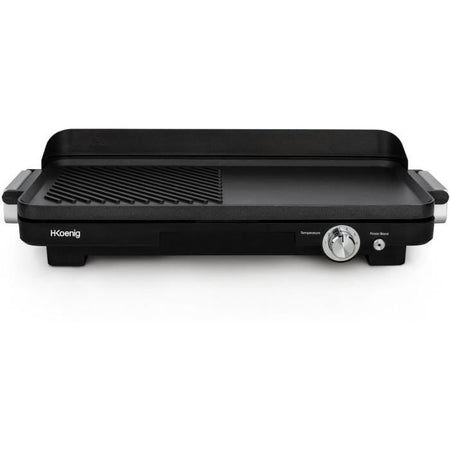 HKOENIG GRX330 - Plancha a doppia zone - 50x25cm - 1800W - rivelazione anti -addesiva - funzione grill turbo - termostato regolabile