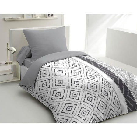 Set copripiumino in microfibra ETHNO - 1 copripiumino 140 x 200 cm + 1 federa 63 x 63 cm -